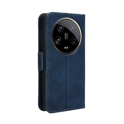 Xiaomi 14 Ultra Skin Feel PU Leather Wallet Phone Case with Card Slots, Cash Pocket, Magnetic Closure, Built-In Stand, Full Protection TPU Cover