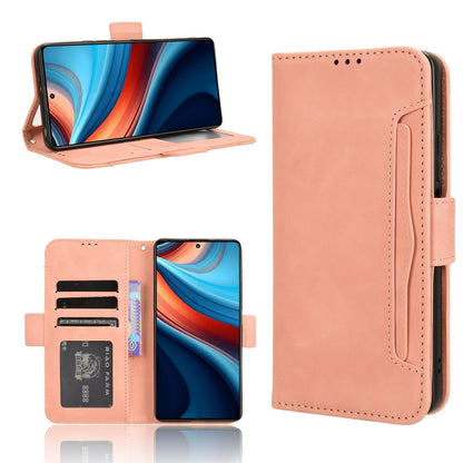 Xiaomi Poco X6 Neo 5G Skin Feel PU Leather Wallet Phone Case with Card Slots, Cash Pocket, Magnetic Closure, Built-In Stand, Full Protection TPU Cover
