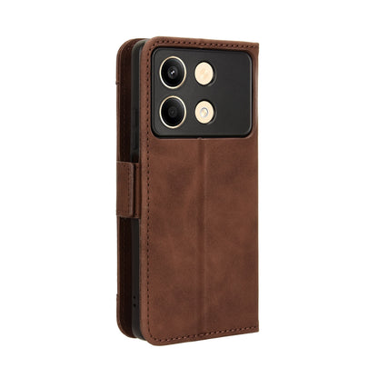 Xiaomi Poco X6 Neo 5G Skin Feel PU Leather Wallet Phone Case with Card Slots, Cash Pocket, Magnetic Closure, Built-In Stand, Full Protection TPU Cover