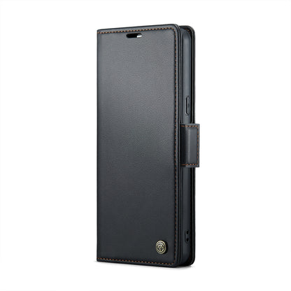 Google Pixel 7a Litchi Texture RFID Anti-theft Leather Phone Case with Butterfly Buckle, Stand & Card Wallet with TPU Shell