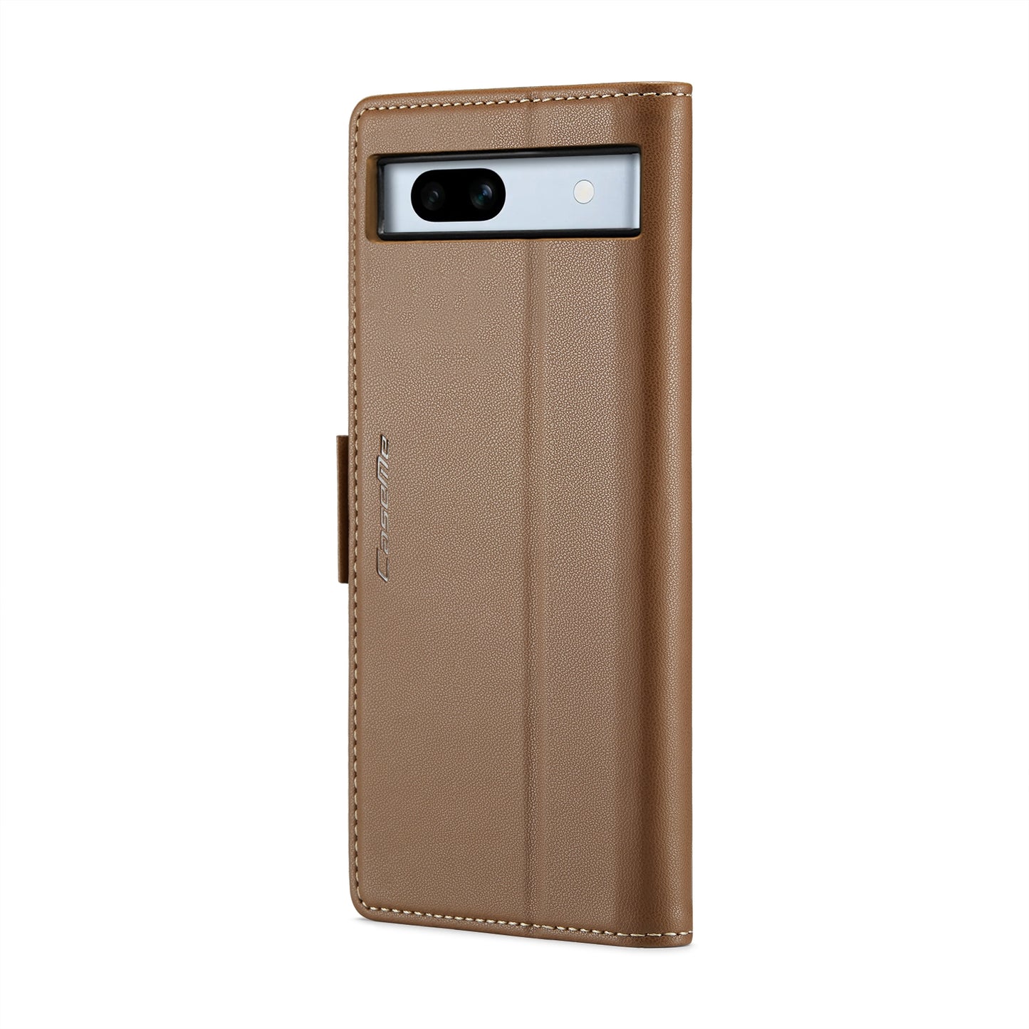 Google Pixel 7a Litchi Texture RFID Anti-theft Leather Phone Case with Butterfly Buckle, Stand & Card Wallet with TPU Shell