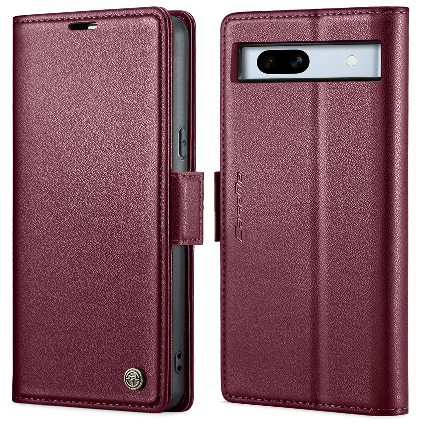 Google Pixel 7a Litchi Texture RFID Anti-theft Leather Phone Case with Butterfly Buckle, Stand & Card Wallet with TPU Shell