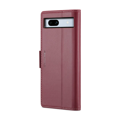 Google Pixel 7a Litchi Texture RFID Anti-theft Leather Phone Case with Butterfly Buckle, Stand & Card Wallet with TPU Shell