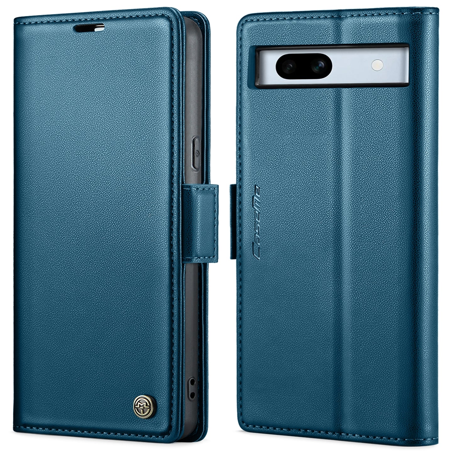 Google Pixel 7a Litchi Texture RFID Anti-theft Leather Phone Case with Butterfly Buckle, Stand & Card Wallet with TPU Shell
