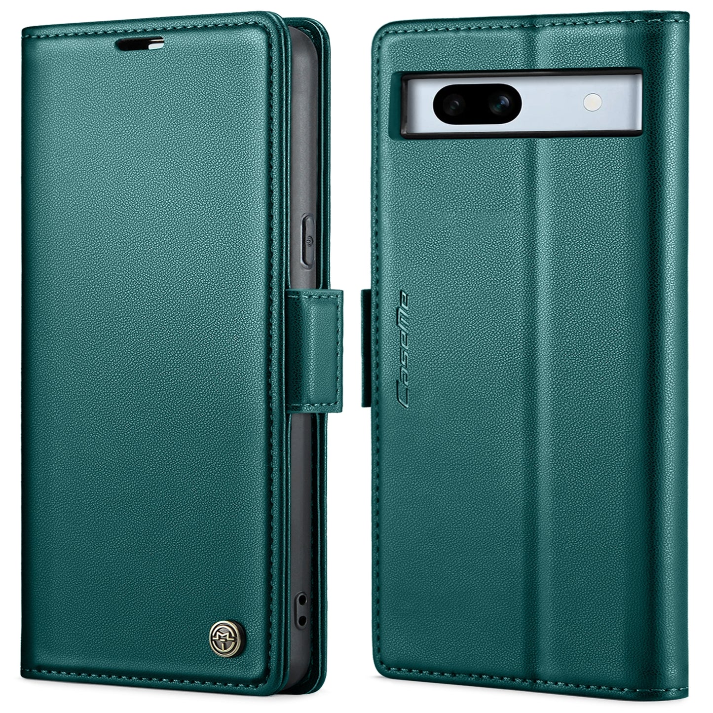 Google Pixel 7a Litchi Texture RFID Anti-theft Leather Phone Case with Butterfly Buckle, Stand & Card Wallet with TPU Shell