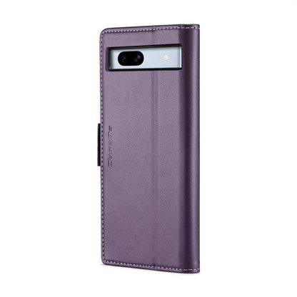 Google Pixel 7a Litchi Texture RFID Anti-theft Leather Phone Case with Butterfly Buckle, Stand & Card Wallet with TPU Shell