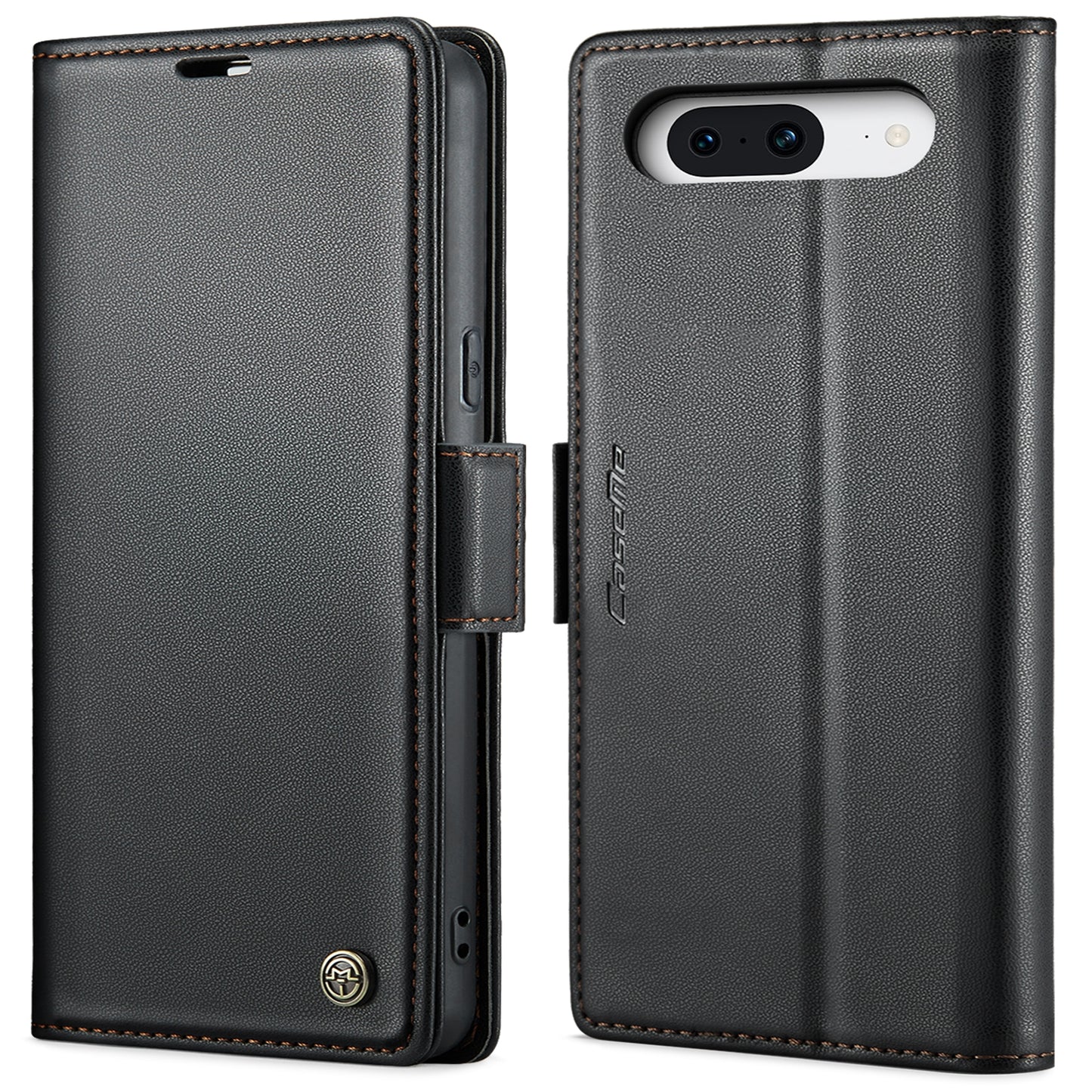 Google Pixel 8 Litchi Texture RFID Anti-theft Leather Phone Case with Butterfly Buckle, Stand & Card Wallet with TPU Shell