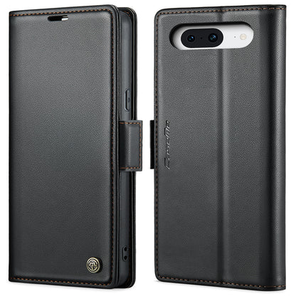 Google Pixel 8 Litchi Texture RFID Anti-theft Leather Phone Case with Butterfly Buckle, Stand & Card Wallet with TPU Shell