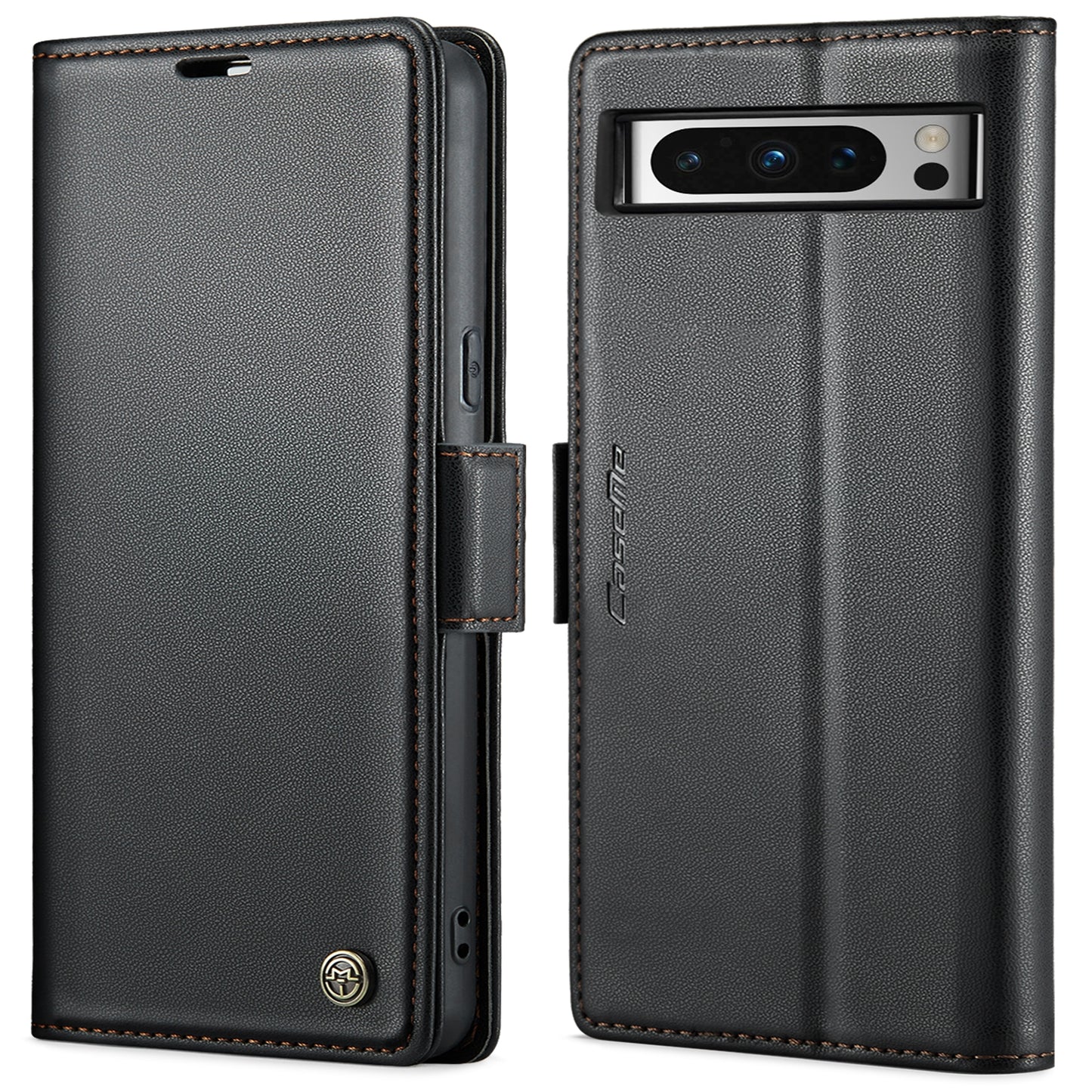 Google Pixel 8 Pro Litchi Texture RFID Anti-theft Leather Phone Case with Butterfly Buckle, Stand & Card Wallet with TPU Shell