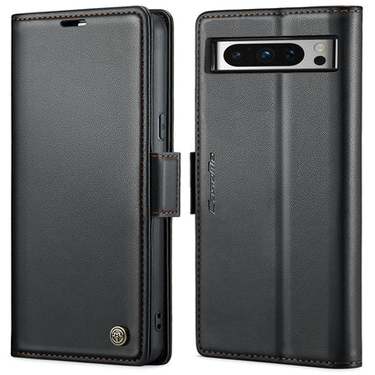 Google Pixel 8 Pro Litchi Texture RFID Anti-theft Leather Phone Case with Butterfly Buckle, Stand & Card Wallet with TPU Shell