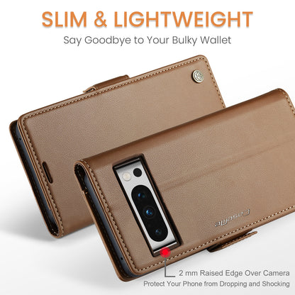 Google Pixel 8 Pro Litchi Texture RFID Anti-theft Leather Phone Case with Butterfly Buckle, Stand & Card Wallet with TPU Shell
