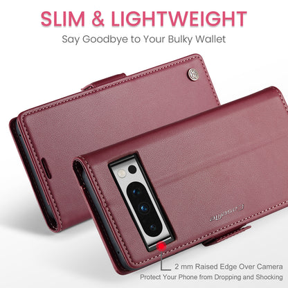 Google Pixel 8 Pro Litchi Texture RFID Anti-theft Leather Phone Case with Butterfly Buckle, Stand & Card Wallet with TPU Shell