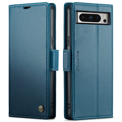 Google Pixel 8 Pro Litchi Texture RFID Anti-theft Leather Phone Case with Butterfly Buckle, Stand & Card Wallet with TPU Shell