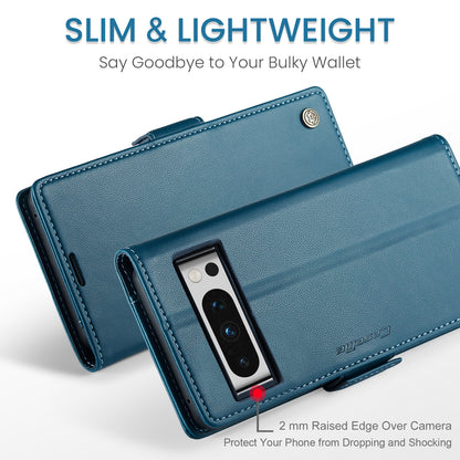 Google Pixel 8 Pro Litchi Texture RFID Anti-theft Leather Phone Case with Butterfly Buckle, Stand & Card Wallet with TPU Shell