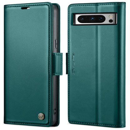 Google Pixel 8 Pro Litchi Texture RFID Anti-theft Leather Phone Case with Butterfly Buckle, Stand & Card Wallet with TPU Shell