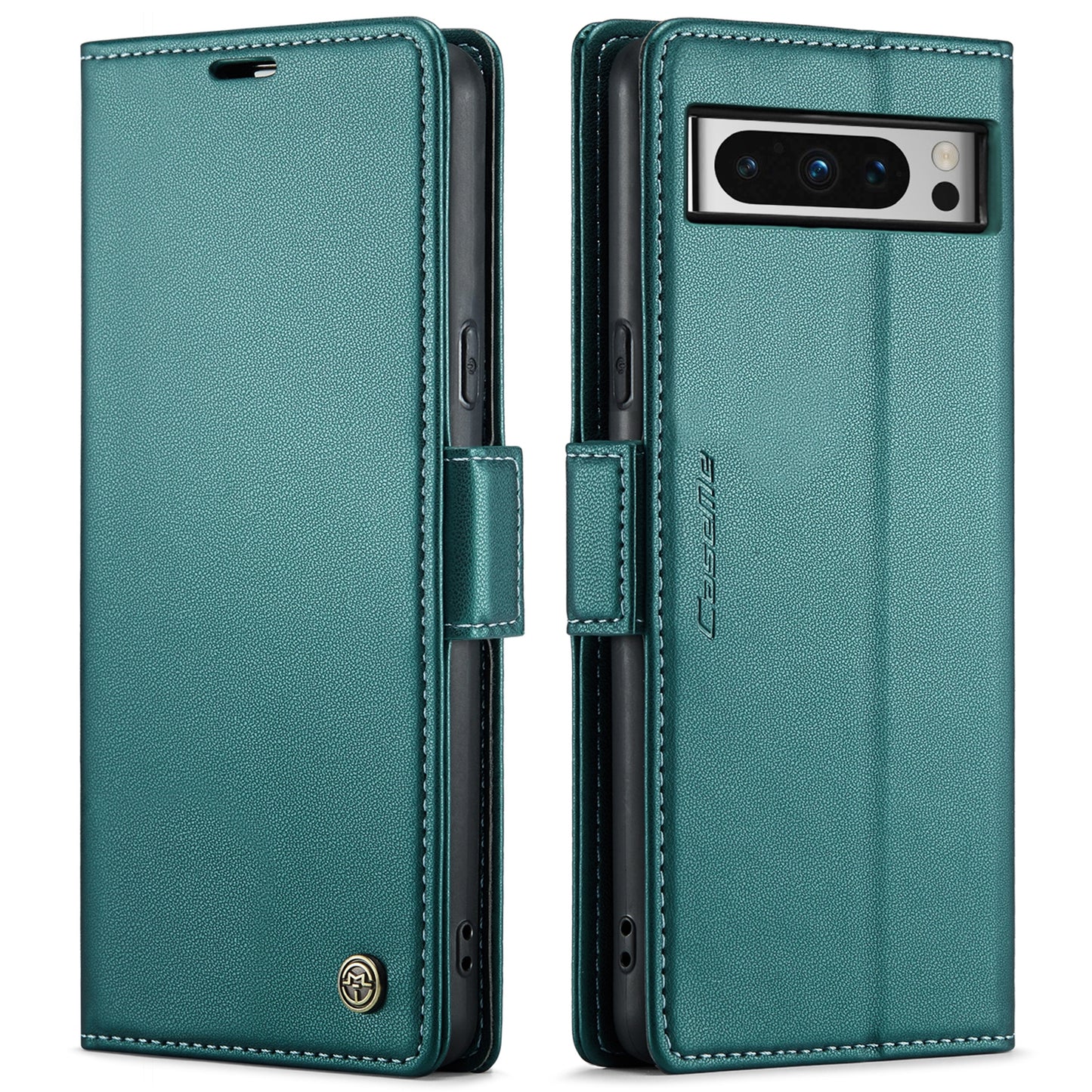 Google Pixel 8 Pro Litchi Texture RFID Anti-theft Leather Phone Case with Butterfly Buckle, Stand & Card Wallet with TPU Shell