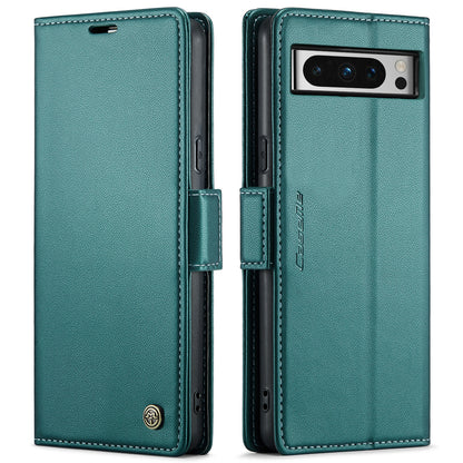 Google Pixel 8 Pro Litchi Texture RFID Anti-theft Leather Phone Case with Butterfly Buckle, Stand & Card Wallet with TPU Shell
