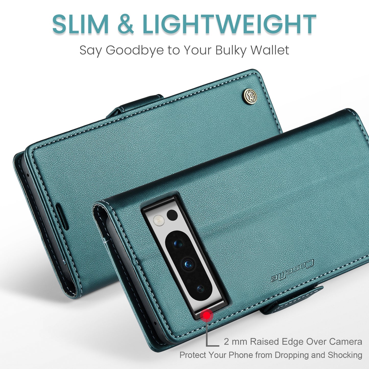 Google Pixel 8 Pro Litchi Texture RFID Anti-theft Leather Phone Case with Butterfly Buckle, Stand & Card Wallet with TPU Shell