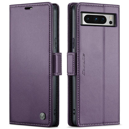 Google Pixel 8 Pro Litchi Texture RFID Anti-theft Leather Phone Case with Butterfly Buckle, Stand & Card Wallet with TPU Shell