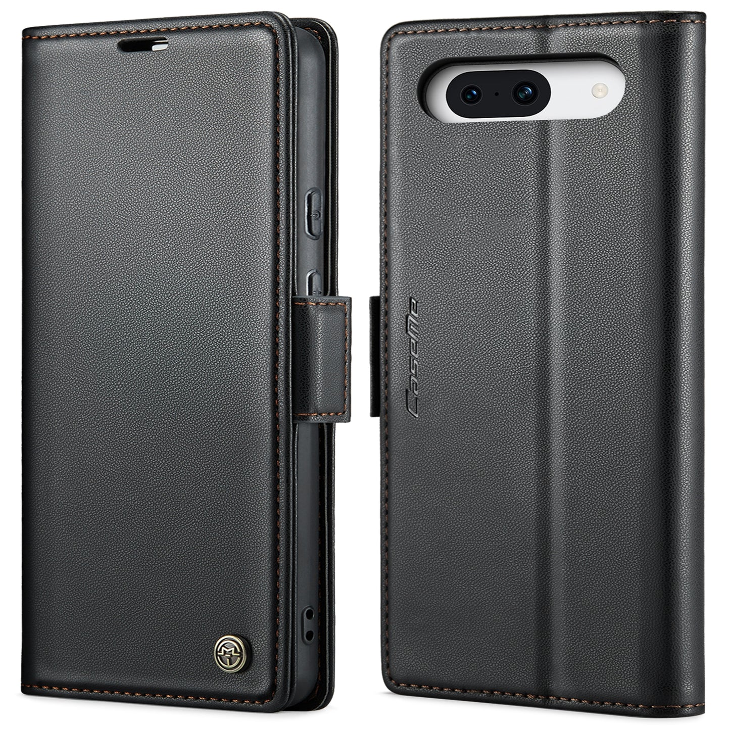 Google Pixel 8a Litchi Texture RFID Anti-theft Leather Phone Case with Butterfly Buckle, Stand & Card Wallet with TPU Shell