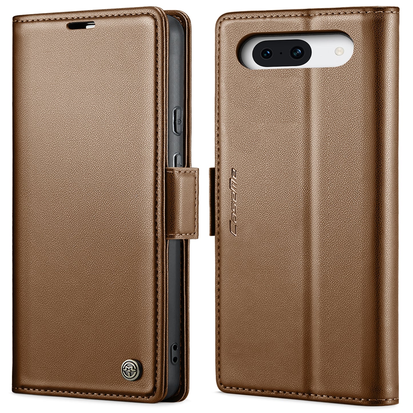 Google Pixel 8a Litchi Texture RFID Anti-theft Leather Phone Case with Butterfly Buckle, Stand & Card Wallet with TPU Shell