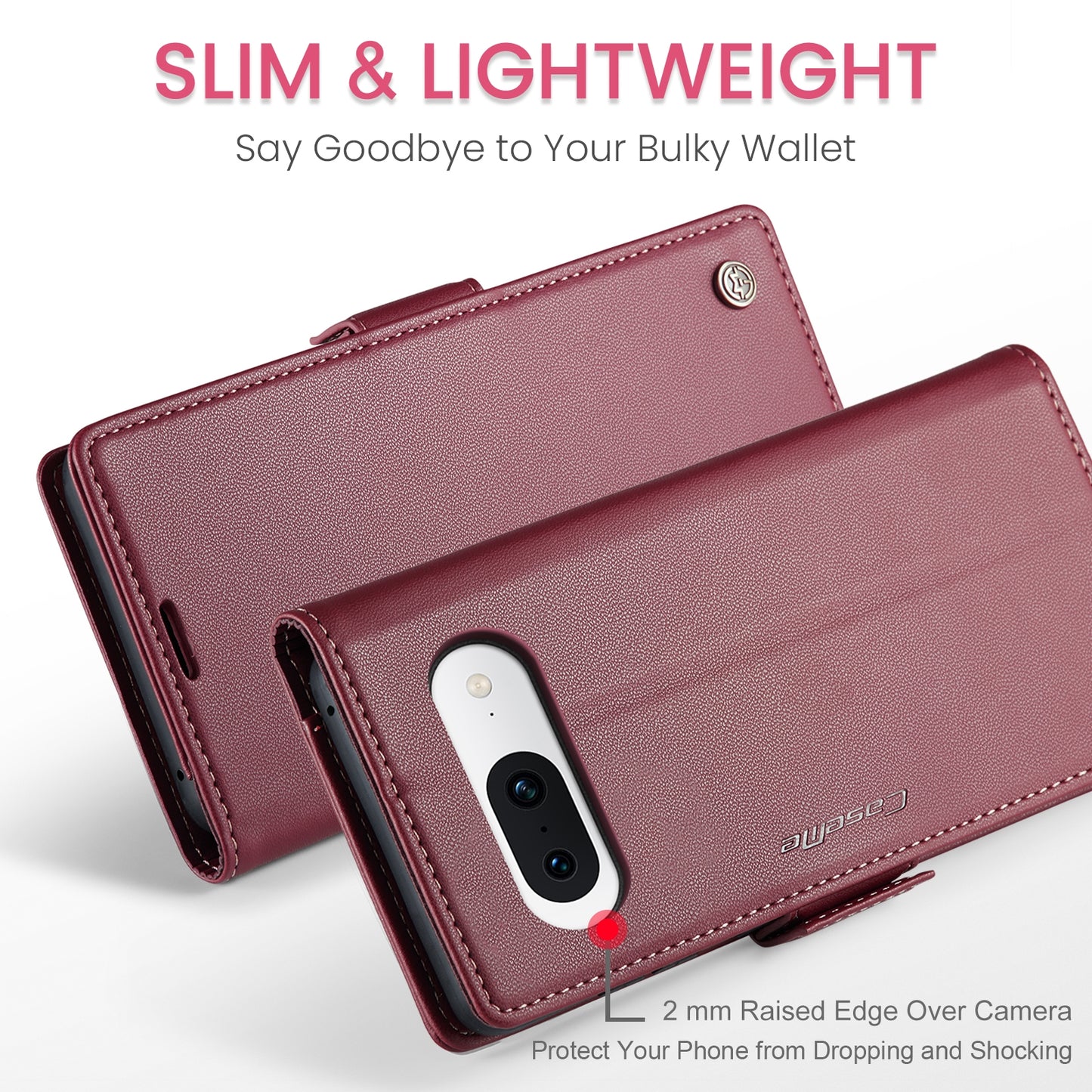 Google Pixel 8a Litchi Texture RFID Anti-theft Leather Phone Case with Butterfly Buckle, Stand & Card Wallet with TPU Shell