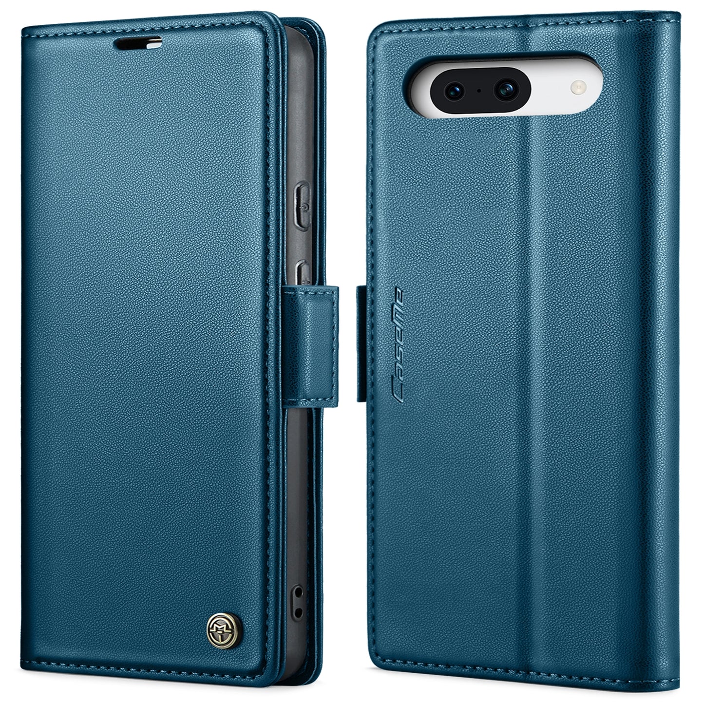 Google Pixel 8a Litchi Texture RFID Anti-theft Leather Phone Case with Butterfly Buckle, Stand & Card Wallet with TPU Shell