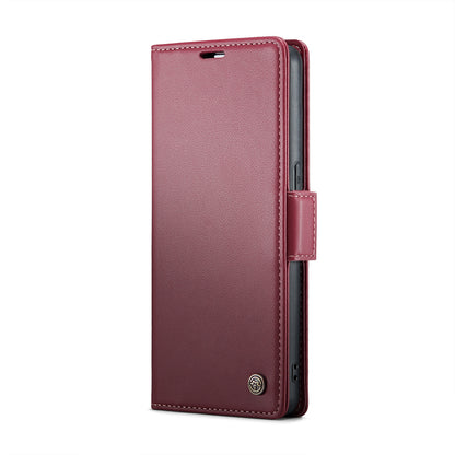 OPPO F21 Pro 4G Litchi Texture RFID Anti-theft Leather Phone Case with Butterfly Buckle, Stand & Card Wallet with TPU Shell