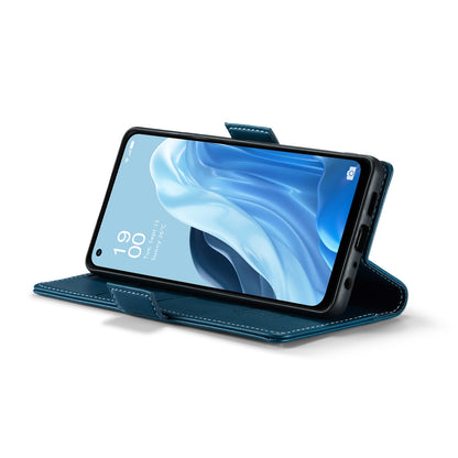 OPPO F21 Pro 4G Litchi Texture RFID Anti-theft Leather Phone Case with Butterfly Buckle, Stand & Card Wallet with TPU Shell