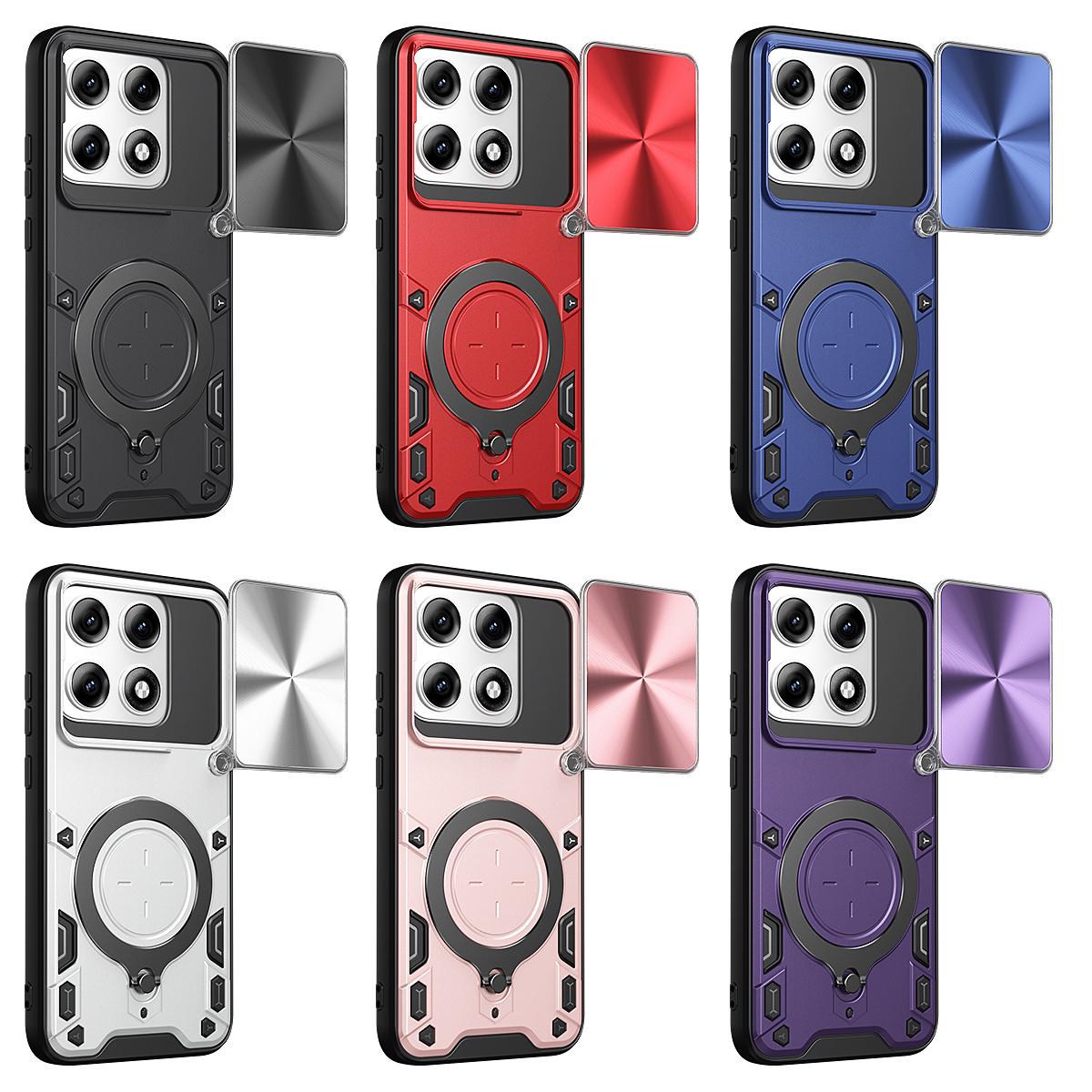 Motorola Edge 70 Pro 5G Magnetic Holder CD Texture Sliding Camshield Phone Case, TPU PC Shockproof Cover