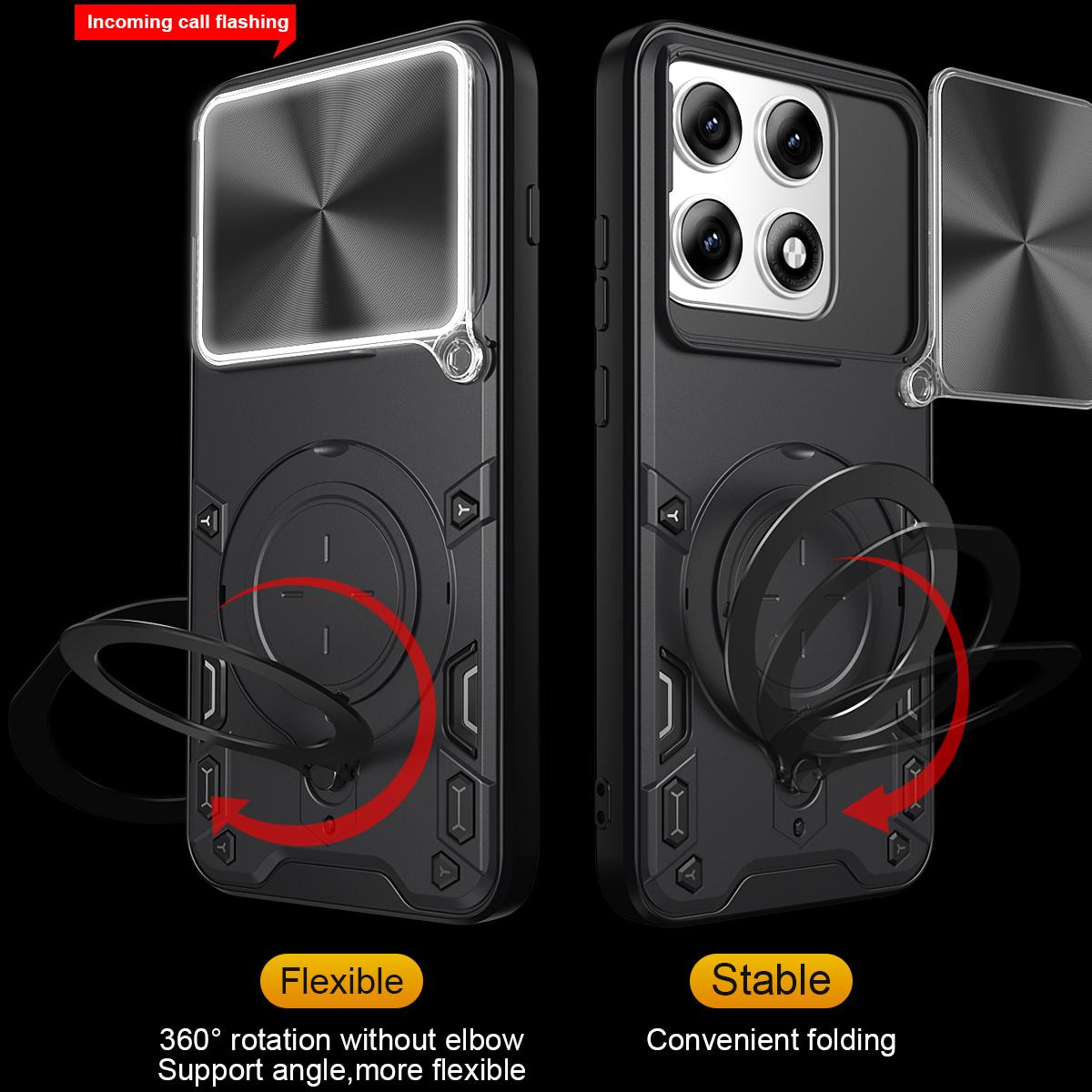 Motorola Edge 70 Pro 5G Magnetic Holder CD Texture Sliding Camshield Phone Case, TPU PC Shockproof Cover