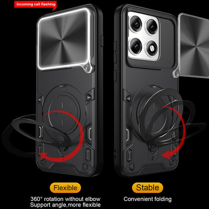 Motorola Edge 70 Pro 5G Magnetic Holder CD Texture Sliding Camshield Phone Case, TPU PC Shockproof Cover