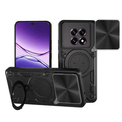 OPPO F29 5G Magnetic Holder CD Texture Sliding Camshield Phone Case, TPU PC Shockproof Cover