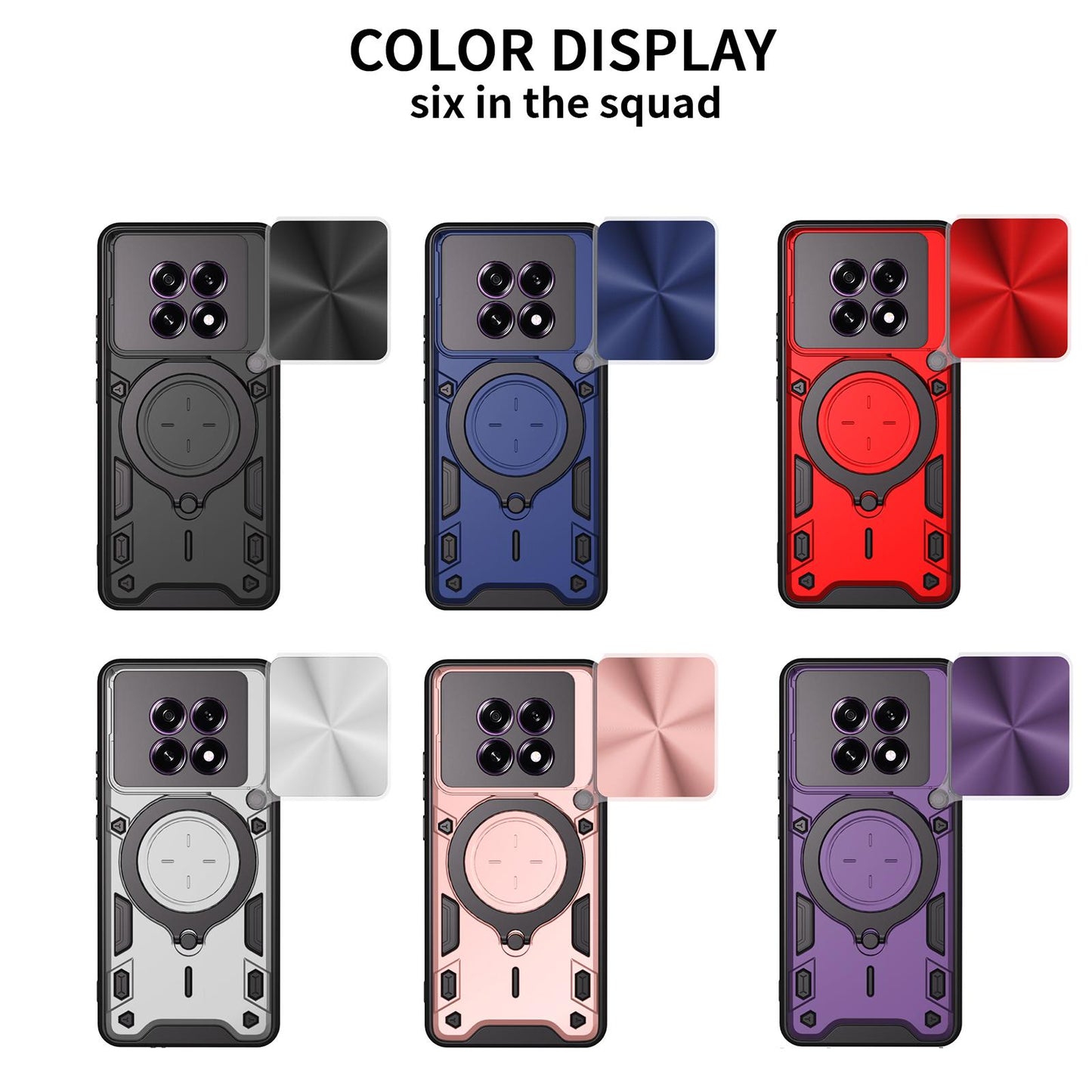 OPPO F29 5G Magnetic Holder CD Texture Sliding Camshield Phone Case, TPU PC Shockproof Cover