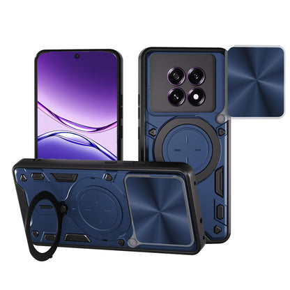 OPPO F29 5G Magnetic Holder CD Texture Sliding Camshield Phone Case, TPU PC Shockproof Cover