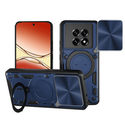 OPPO F29 Pro 5G Magnetic Holder CD Texture Sliding Camshield Phone Case, TPU PC Shockproof Cover
