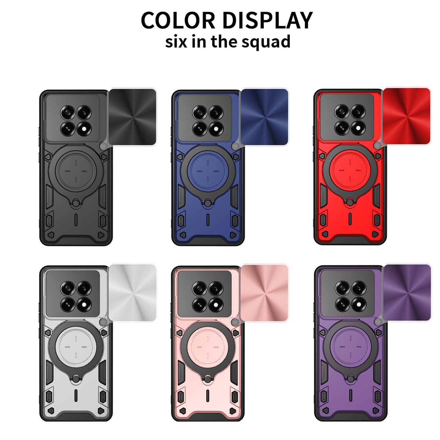 OPPO F29 Pro 5G Magnetic Holder CD Texture Sliding Camshield Phone Case, TPU PC Shockproof Cover