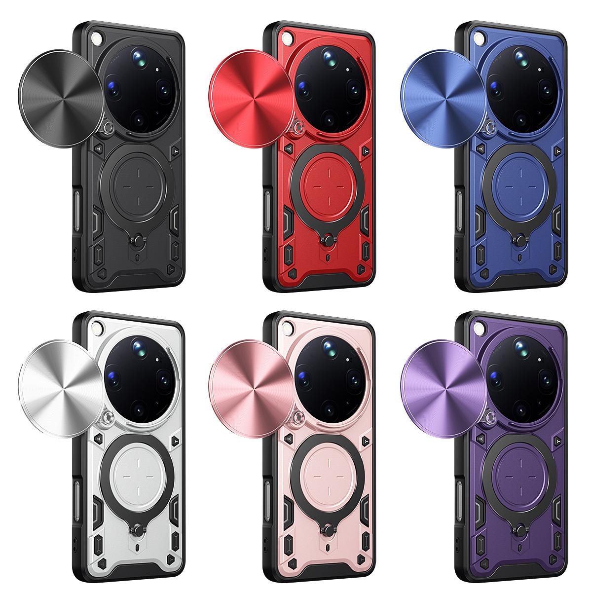 OPPO Find X9 Ultra Magnetic Holder CD Texture Sliding Camshield Phone Case, TPU PC Shockproof Cover