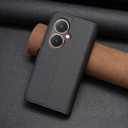 vivo Y27 4G Leather Flip Phone Case with 9 Card Slots, Zipper Wallet & Detachable Wristlet Strap