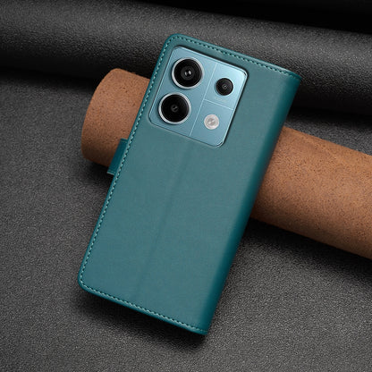 Xiaomi Redmi Note 13 Pro 5G Leather Flip Phone Case with 9 Card Slots, Zipper Wallet & Detachable Wristlet Strap