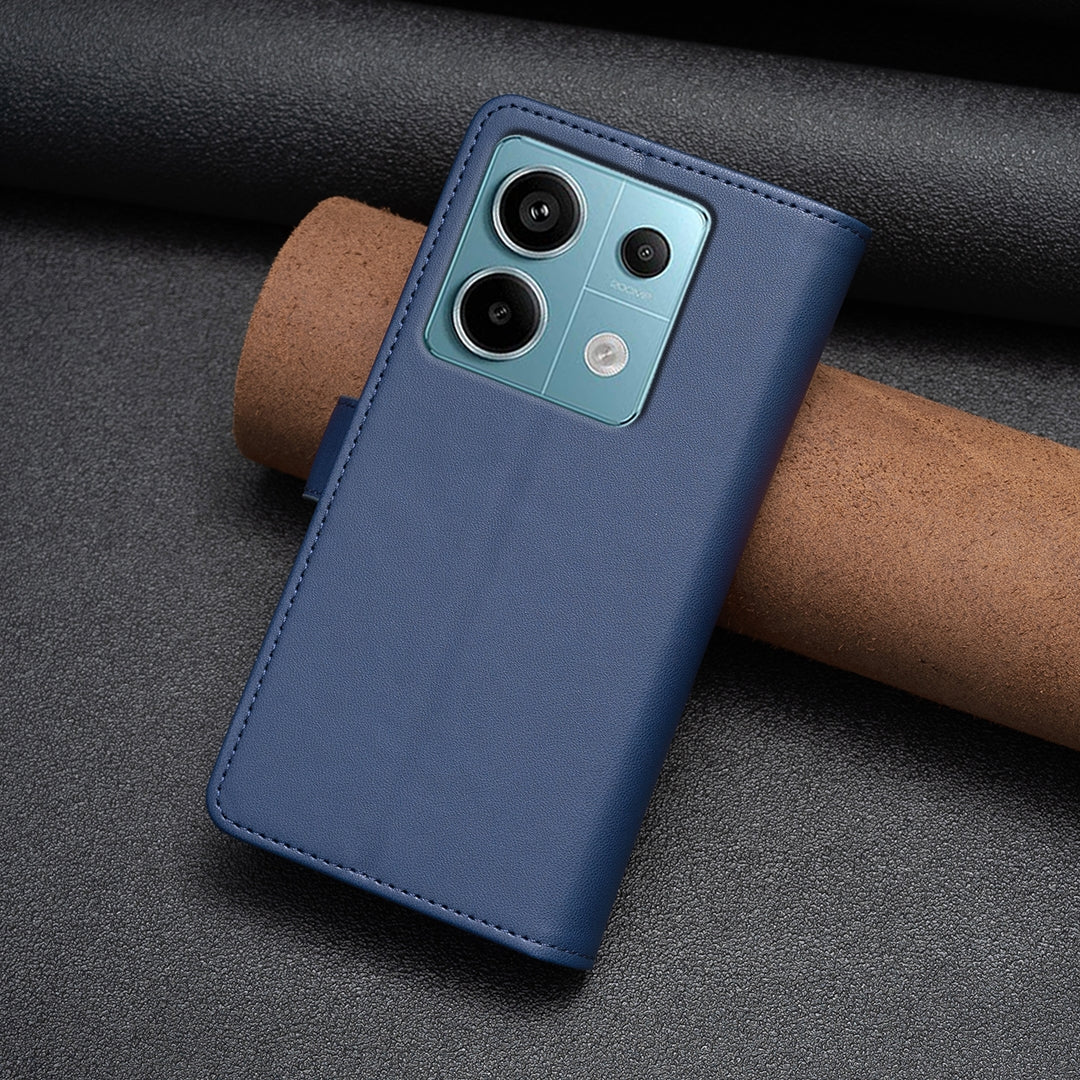 Xiaomi Redmi Note 13 Pro 5G Leather Flip Phone Case with 9 Card Slots, Zipper Wallet & Detachable Wristlet Strap