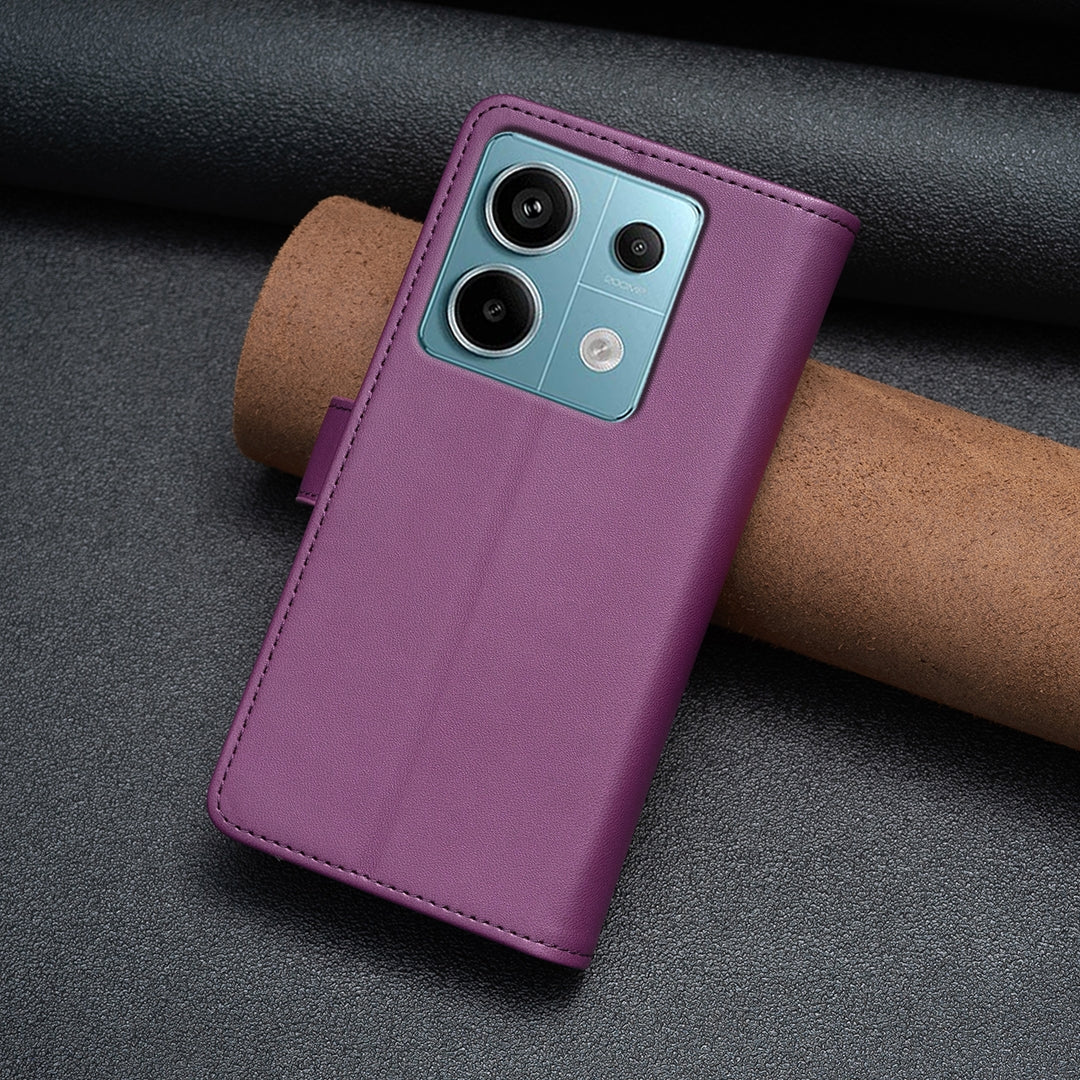 Xiaomi Redmi Note 13 Pro 5G Leather Flip Phone Case with 9 Card Slots, Zipper Wallet & Detachable Wristlet Strap