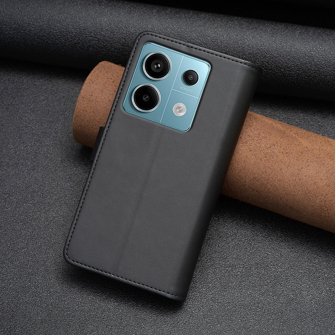 Xiaomi Redmi Note 13 Pro 5G Leather Flip Phone Case with 9 Card Slots, Zipper Wallet & Detachable Wristlet Strap