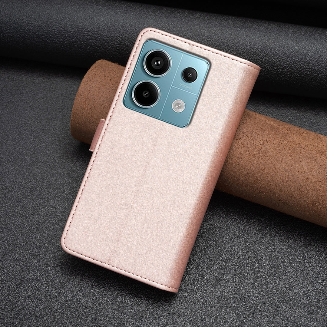 Xiaomi Redmi Note 13 Pro 5G Leather Flip Phone Case with 9 Card Slots, Zipper Wallet & Detachable Wristlet Strap