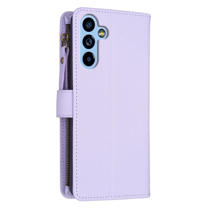 Samsung Galaxy A54 5G Leather Flip Phone Case with 9 Card Slots, Zipper Wallet & Detachable Wristlet Strap