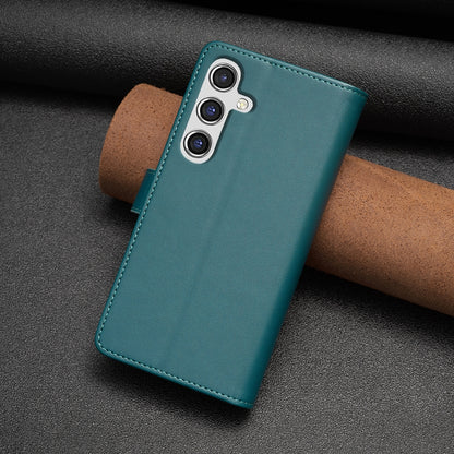 Samsung Galaxy A15 Leather Flip Phone Case with 9 Card Slots, Zipper Wallet & Detachable Wristlet Strap