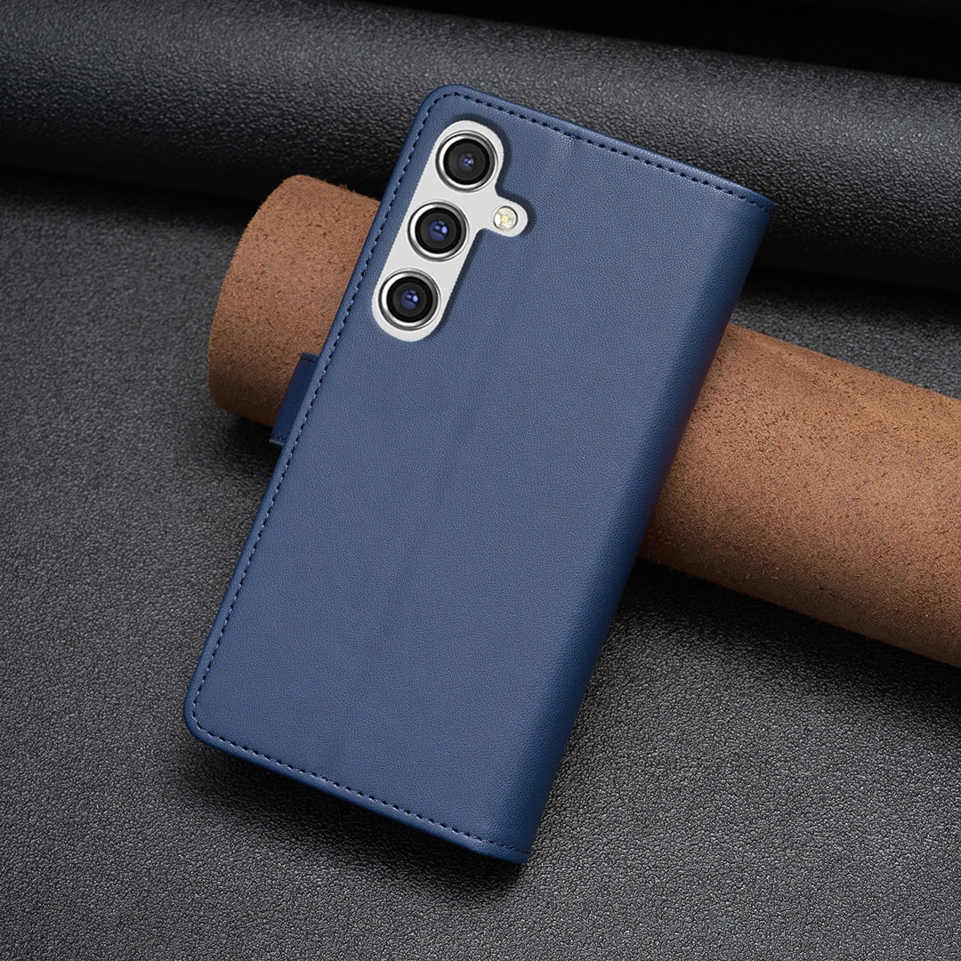 Samsung Galaxy A15 Leather Flip Phone Case with 9 Card Slots, Zipper Wallet & Detachable Wristlet Strap