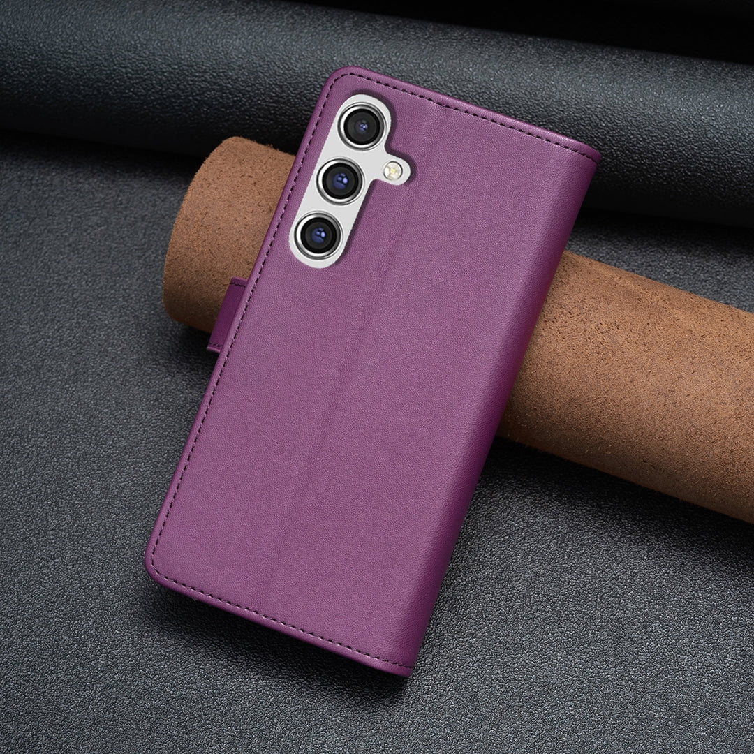 Samsung Galaxy A15 Leather Flip Phone Case with 9 Card Slots, Zipper Wallet & Detachable Wristlet Strap