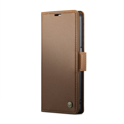 Realme 9i 4G Litchi Texture RFID Anti-theft Leather Phone Case with Butterfly Buckle, Stand & Card Wallet with TPU Shell