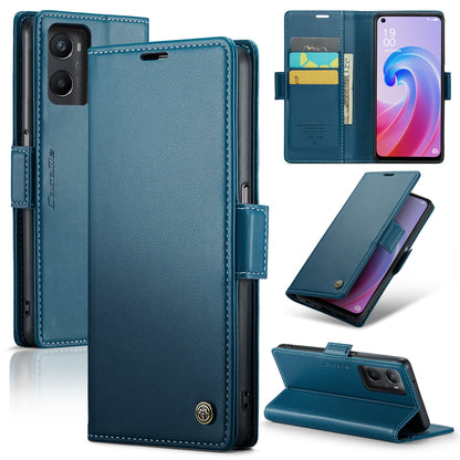 Realme 9i 4G Litchi Texture RFID Anti-theft Leather Phone Case with Butterfly Buckle, Stand & Card Wallet with TPU Shell